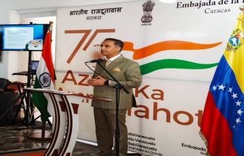 On the occasion of the National Youth Day celebrations, Amb. Abhishek Singh also briefed the gathering in presence of media persons on the important points that emerged from the recently concluded Voice of the Global South Summit hosted by India. Venezuela participated in the Energy Minister's segment of VOGSS.